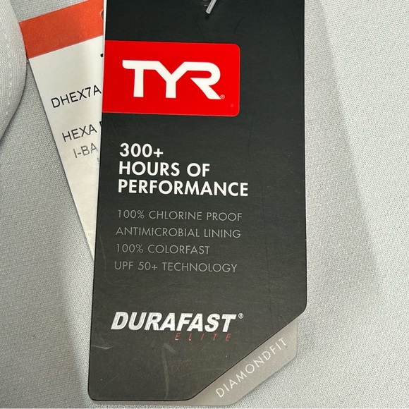 TYR Womens Diamond Fit Swimsuit Size 34 UPF 50 Pickerington High PHSN Black NWT - Picture 9 of 13